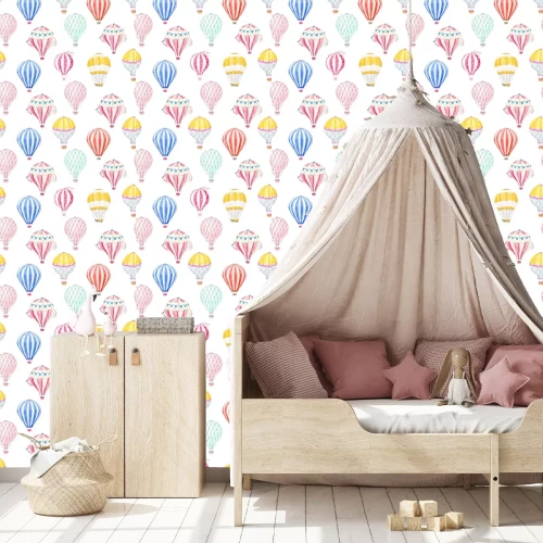 Tapete Fliegende Aquarell Luftballons