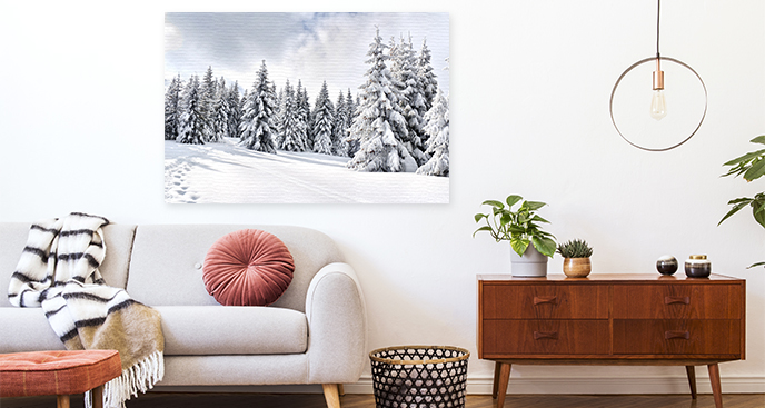 Winterbild mit Landschaft