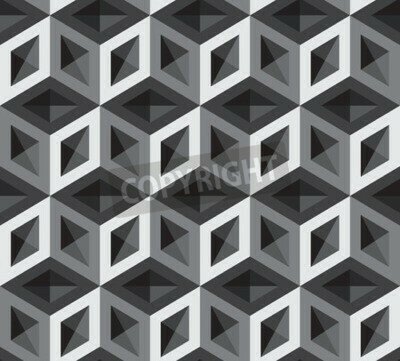 Fototapete Muster 3D aus Würfeln