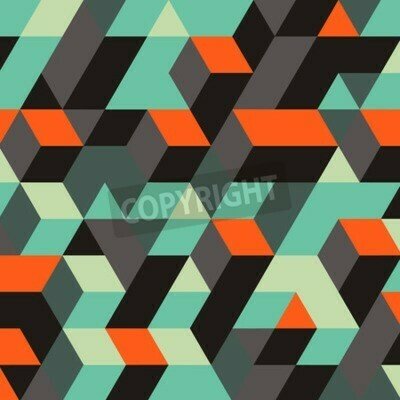 Fototapete Geometrisches Muster 3D