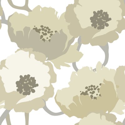 Tapete Beige Blumen