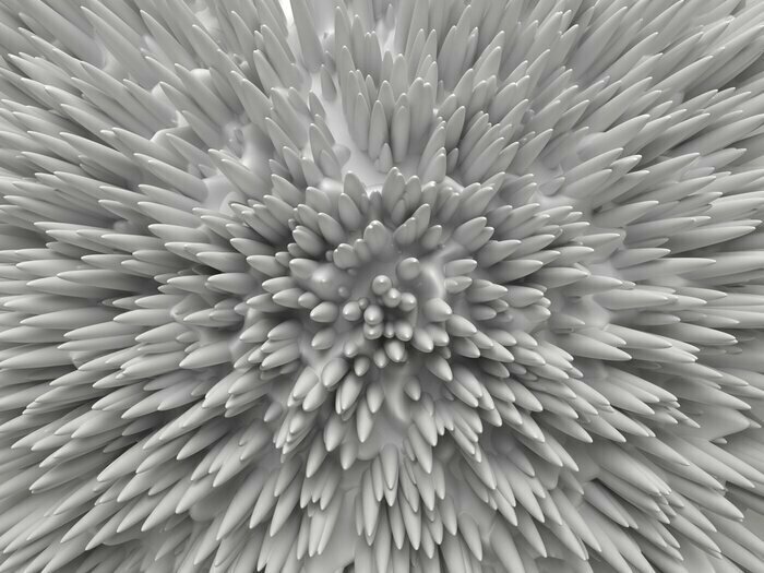 Fototapete Abstrakte Dornen bilden ein 3D-Muster