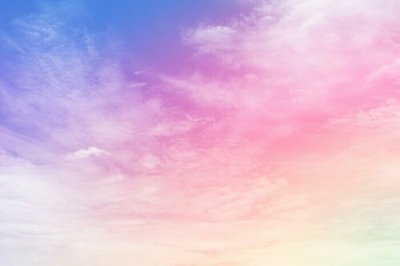 Fototapete Ruhiger blau-rosa Himmel