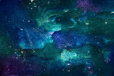 Fototapete Aquarellmalerei des Weltraums