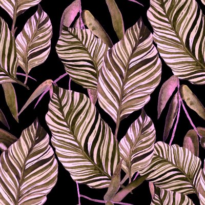 Tapete Design mit Laub auf dunklem Hintergrund