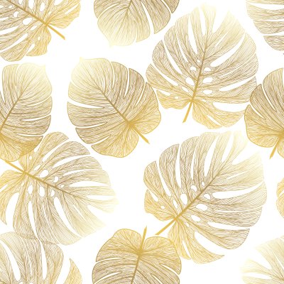 Tapete Blätter im Boho-Stil