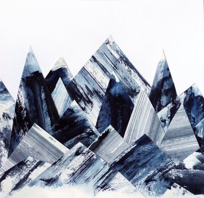 Bild Abstraktion Berge Collage