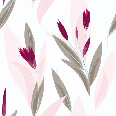 Sticker Blüten mit länglichen Knospen