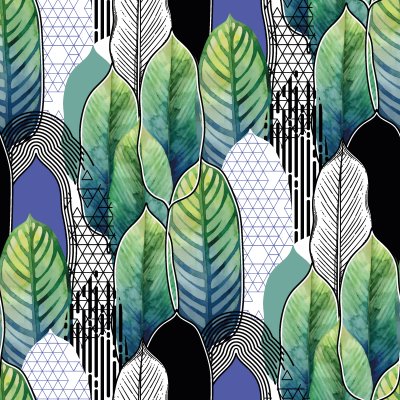 Poster Exotische Natur in Pastellfarben