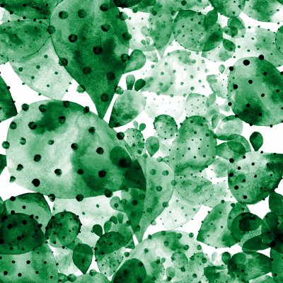 Sticker Nahtloses mit Blumenmuster des Aquarellrasters. Handgezeichneter ungewöhnlicher Kaktus. Ungewöhnliche Kaktusbeschaffenheit.