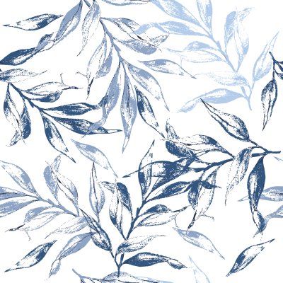 Sticker Blau verlässt Beschaffenheitsmuster Blumenhintergrund des Aquarells Nahtloses Muster kann für Tapete, Musterfüllen, Webseitenhintergrund, Oberflächenbeschaffenheiten verwendet werden