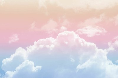 Fototapete Wolken am Himmel in Pastellfarben