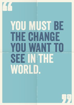 Bild Zitat von Gandhi über Veränderung