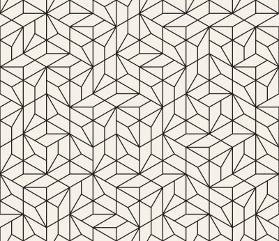 Fototapete Geometrisches schwarz-weißes Muster