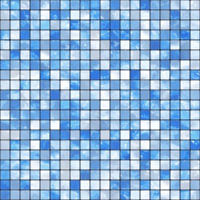 Tapete Steinmosaik in Himmelblautönen