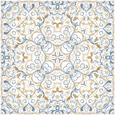 Fototapete Blaues dekoratives Muster