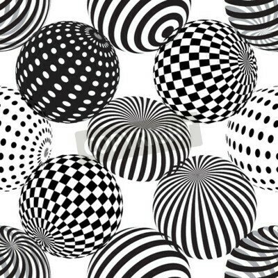 Fototapete Op-Art Kugeln