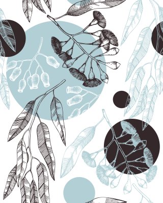 Tapete Eukalyptuszweig