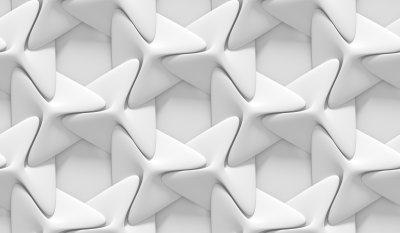 Fototapete Weiße geometrische Formen bilden eine 3D-Grafik