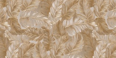 Fototapete Tropische Blätter im Boho-Stil