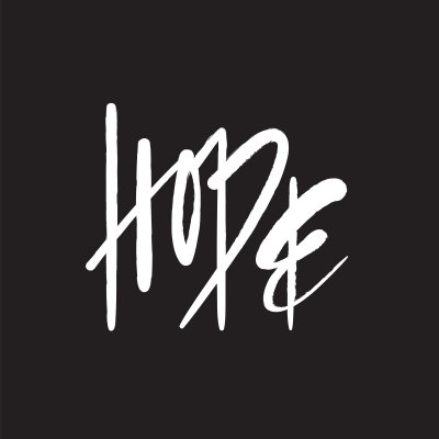 Bild Typografie mit Aufschrift Hoffnung