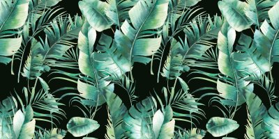 Poster Verschlungene Palmen- und Bananenzweige