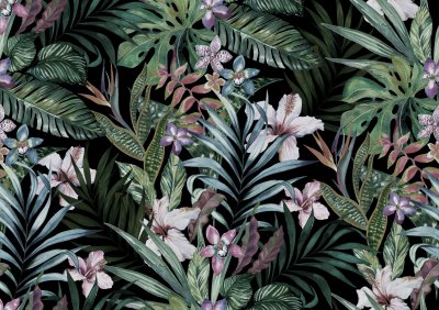 Fototapete Tropisches Blumenmotiv