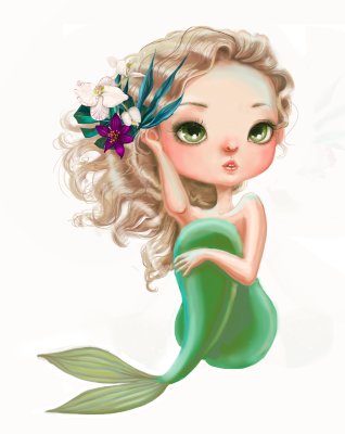 Sticker Süße Meerjungfrau