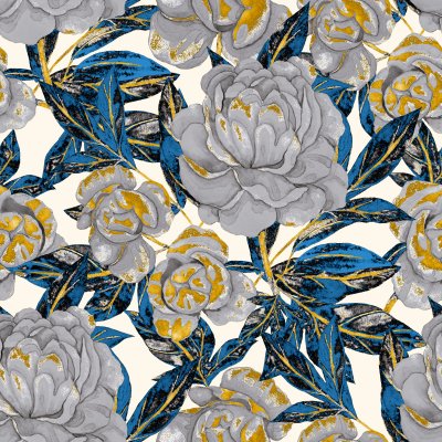 Bild Botanisches Muster mit Blumen