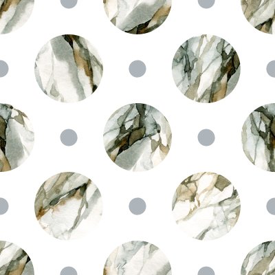 Sticker Abstrakter geometrischer Hintergrund. Aquarellierte Marmormalerei. Aquarellkreismuster. Räder mit marmorierten, körnigen Papierstrukturen in Wasserfarbe. Handgemalte Illustration