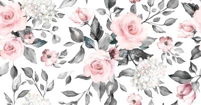 Sticker Blumen im Shabby-Chic-Stil