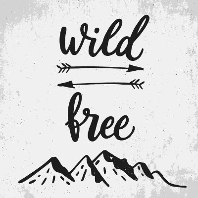 Bild Typografie und Berge