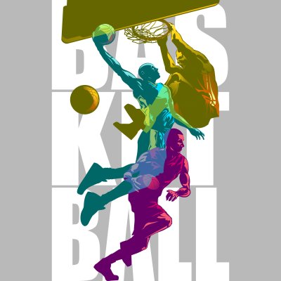 Sticker Basketballmuster mit Inschrift