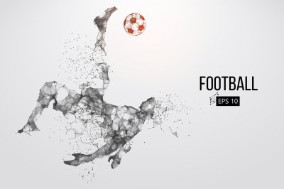 Fototapete Fußballspieler in dynamischer Aktion