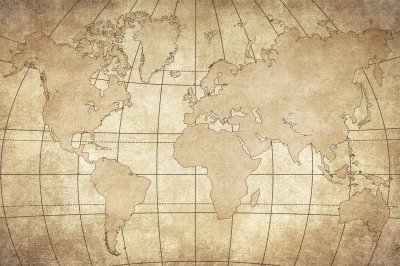 Sticker Vintage Karte