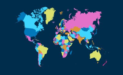 Sticker Farbweltkartenvektor