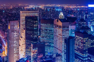 Fototapete New York City bei Nacht
