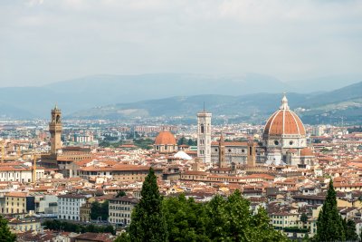Fototapete Florenz Skyline im Sommer Mittag