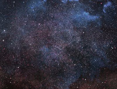 Sticker Weltraum gefüllt mit Tausenden von hellen Punkten