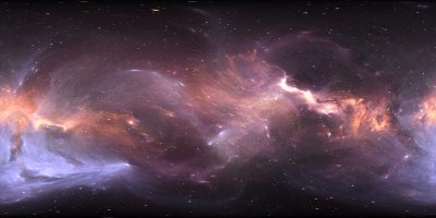 Fototapete 3D Weltraum in violetten Farbtönen