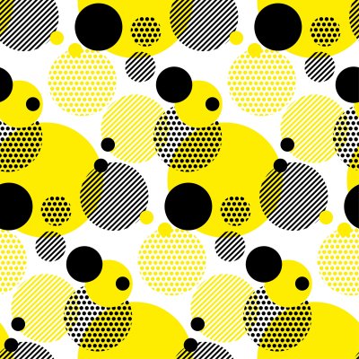 Sticker Nahtlose Punkte modernes Muster. weißer Hintergrund Geometrie Kreis Farbe nahtlose Stoffmuster. geometrische Mustermuster-Vektorillustration