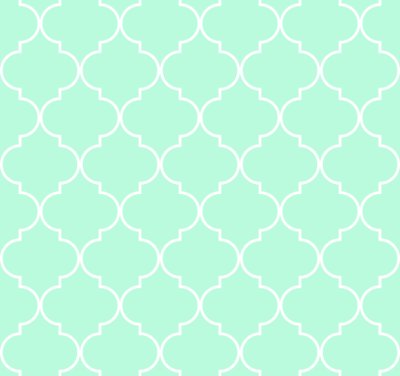 Tapete Marokkanisches Muster in Himmelblau