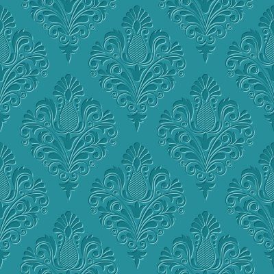 Fototapete Vintage blaues Muster