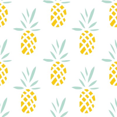 Sticker Ananasse minimalistische sich wiederholende Grafiken