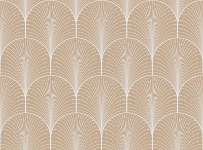 Tapete Beige Art-Deco-Muster