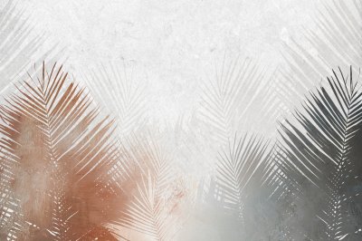 Fototapete Tropical palm leaves. Mural, Wallpaper for internal printing. 3D illustration