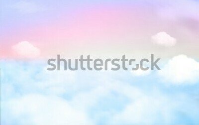 Fototapete Of fantasy sky background and pastel color.