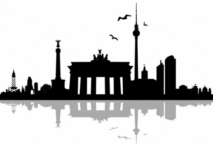 Sticker Berlin Skyline Schatten