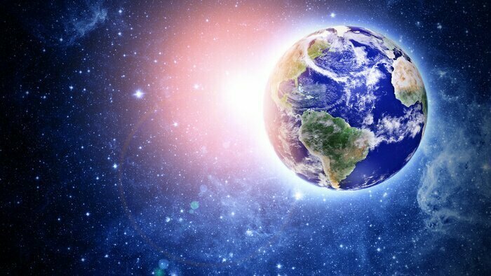 Fototapete Blauen Planeten im schönen Raum