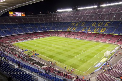 Fototapete Leeres Camp Nou-Stadion